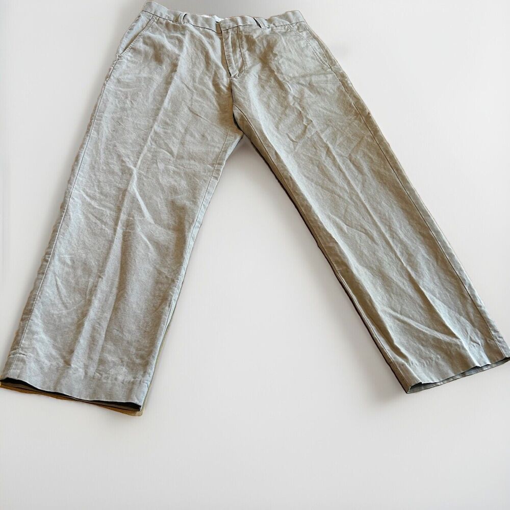 Banana Republic Flat Front Linen Blend Chino Pants Men’s 33x30  Classic Beach